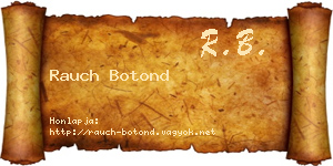 Rauch Botond névjegykártya